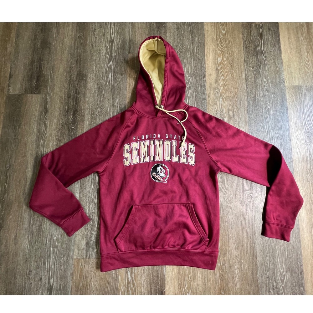 Colosseum Florida State Seminoles Hoodie Mens Small Garnet FSU Logo Raglan